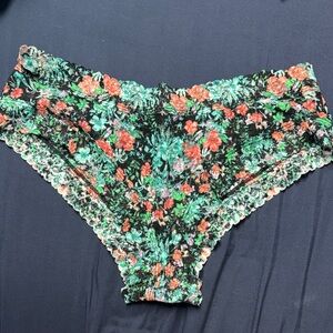 Teal Floral Lace Women cheeky XL